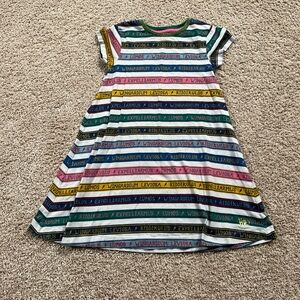 Mini Boden Harry Potter Charms Class Jersey Dress Mist Blue Spell Stripe 7-8